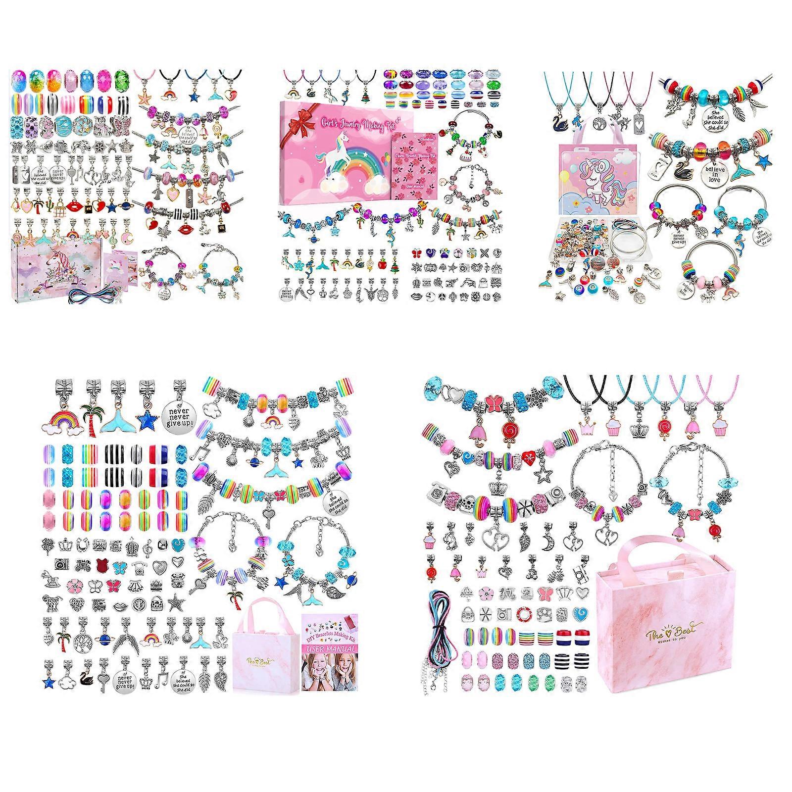 2023 DIY Pulseira Fazendo Kit Bead Joias Pingente Set DIY Craft Meninas Presentes para Crianças
