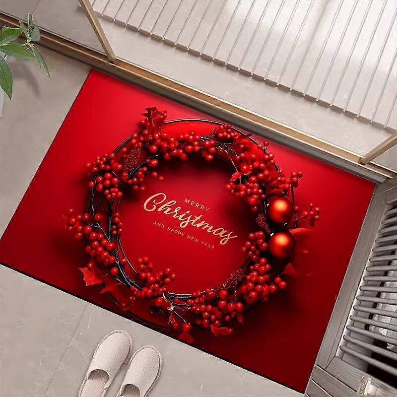 Non-Slip Crystal Velvet Water-Absorbent Floor Mat for Daily Use Non-Slip Backing Machine Washable Indoor Entryway Rug