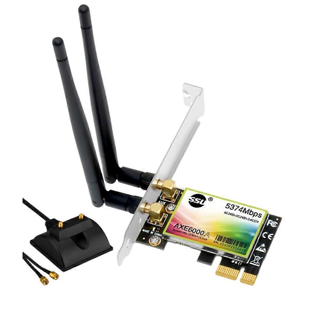 2,4 G / 5 GHz WiFi-Karte PCI-Express-Wireless-Netzwerkkarte SU-AXE6000 WiFi-Adapter