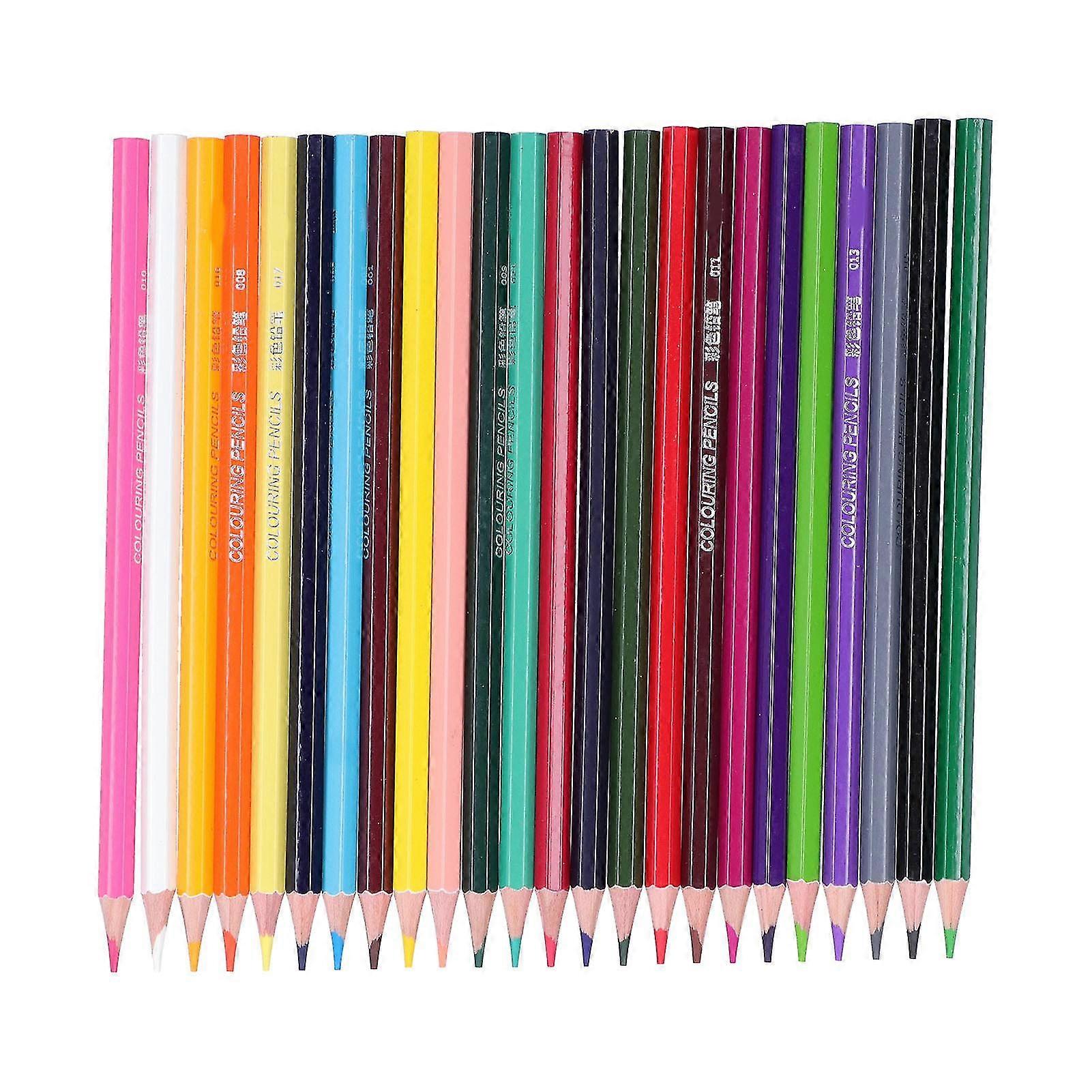Pre-Sharpened Coloring Pencils Set - 24 Vibrant Colors for Sketching, Painting, and Graffiti