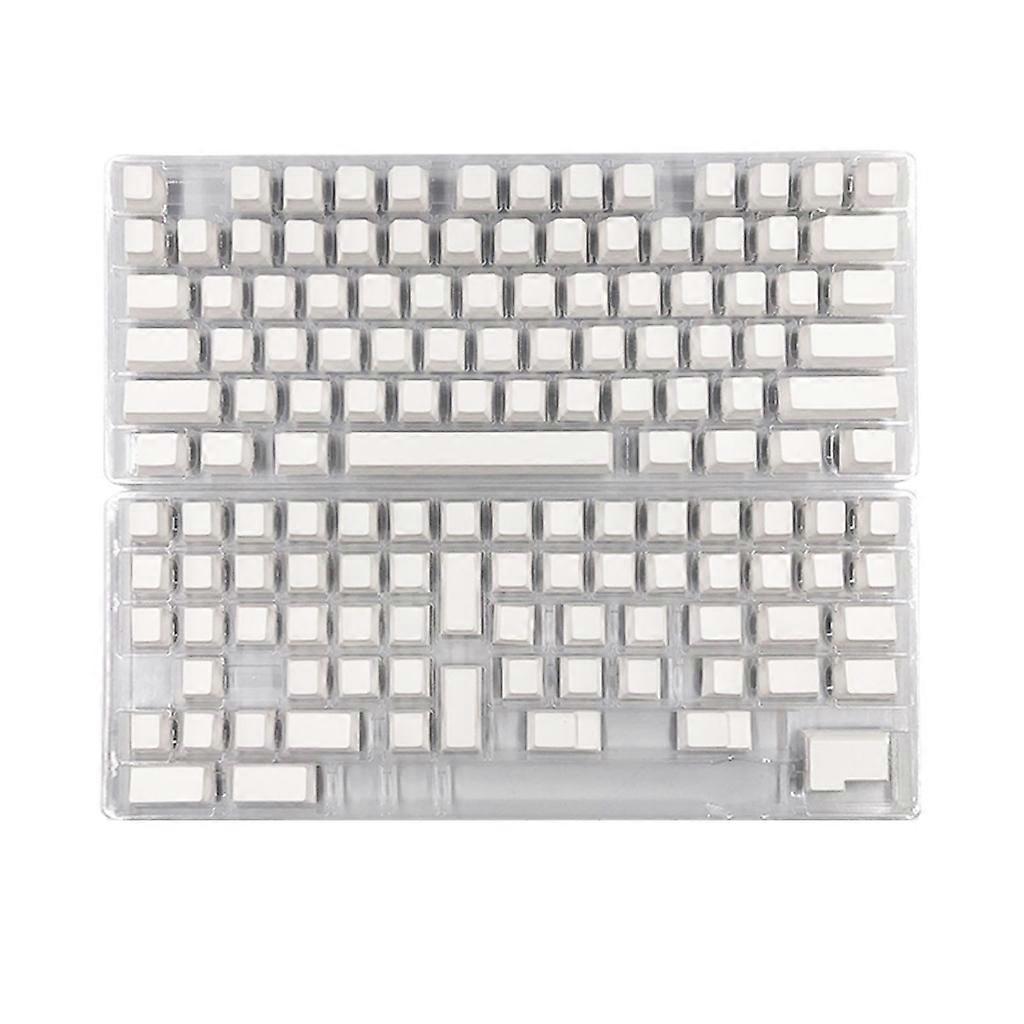 Minimalistic White Blank Keycaps CherryProfile for Mechanical Keyboard 108 104