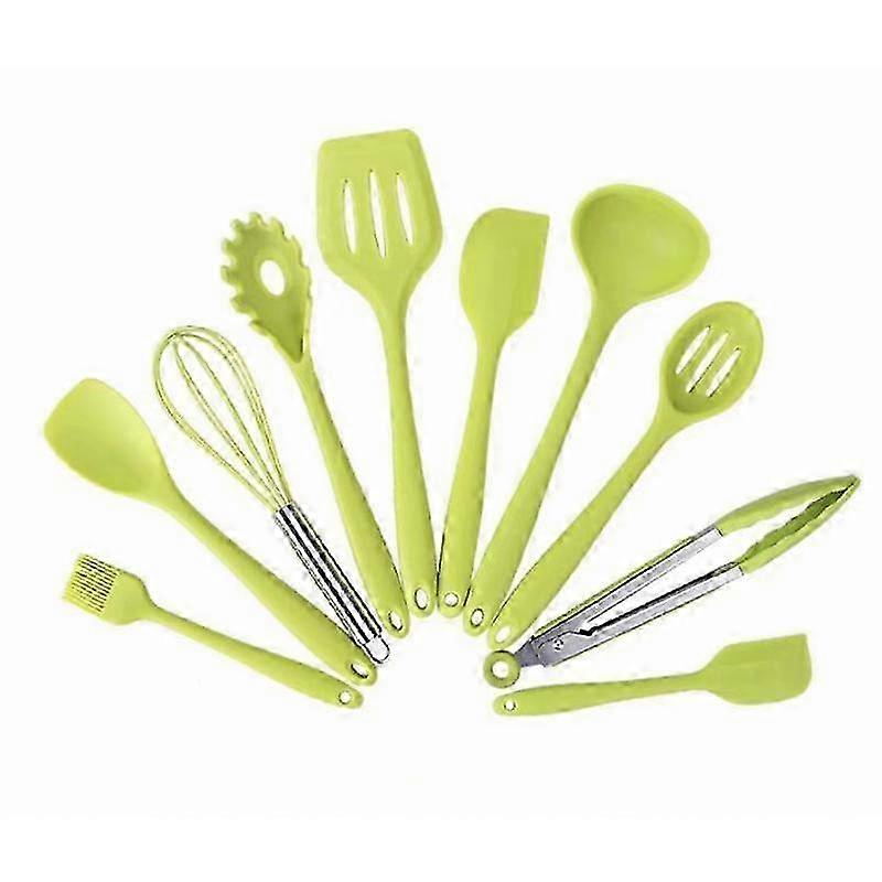 10-piece kitchen baking non-stick silicone cookware set (green)