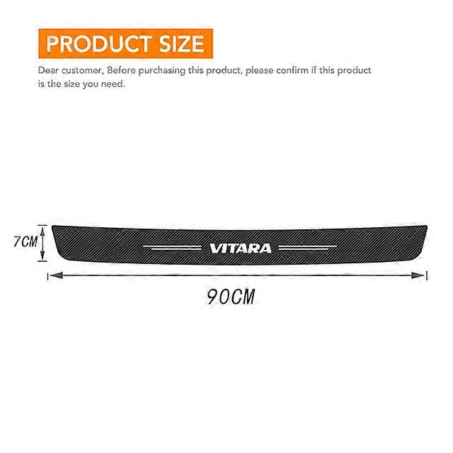 Motor Vehicle Parts Carbon Fiber Car Threshold Stickers Door Sill Scuff Protector Plate For Suzuki VITARA 2000-2023 Trunk Door Bumper Scratch Guards