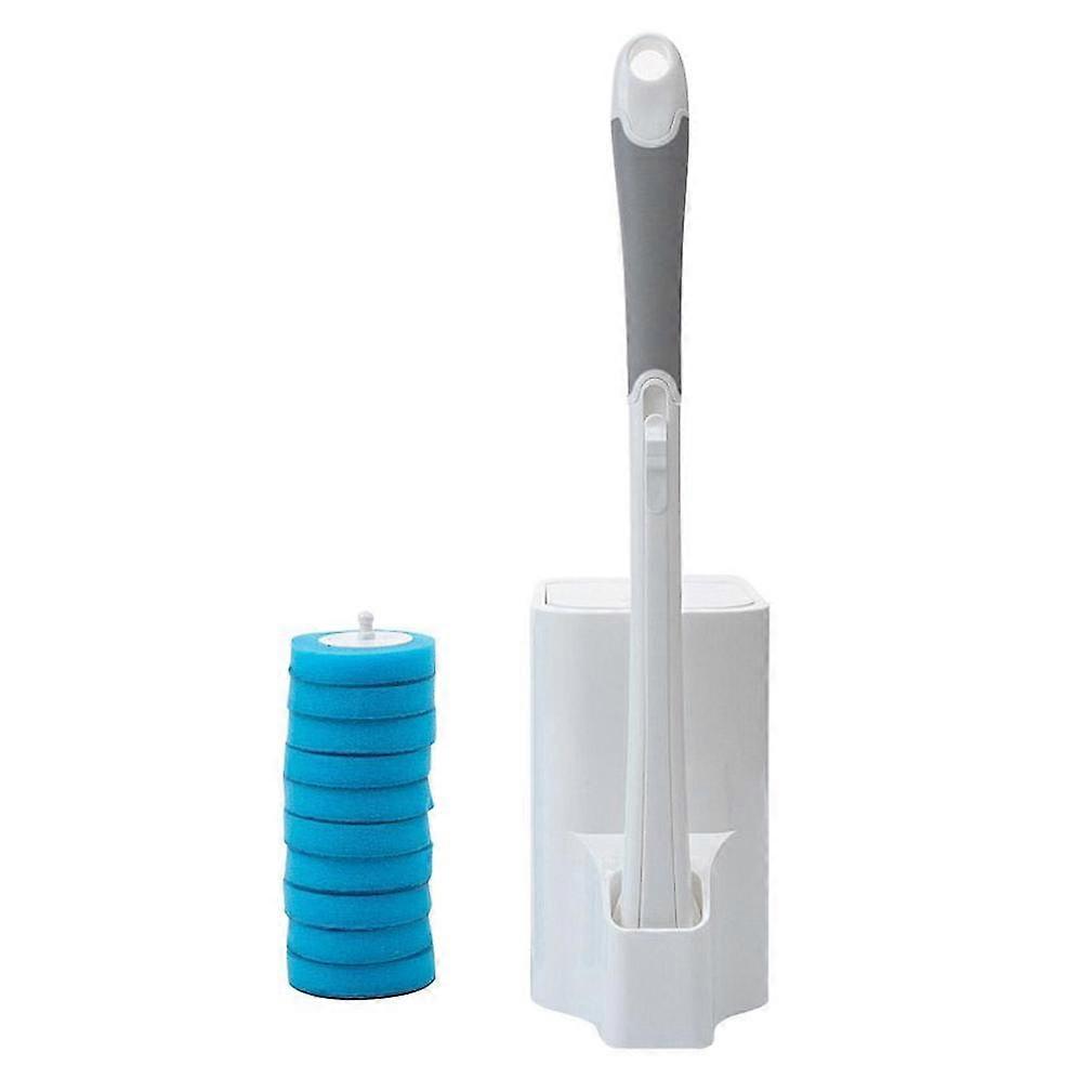 Toilet Wand Kit With 10 Disposable Refill Heads Powerful Cleaning System Toilet Wand Kit Strong Decontamination Brush For Toilet