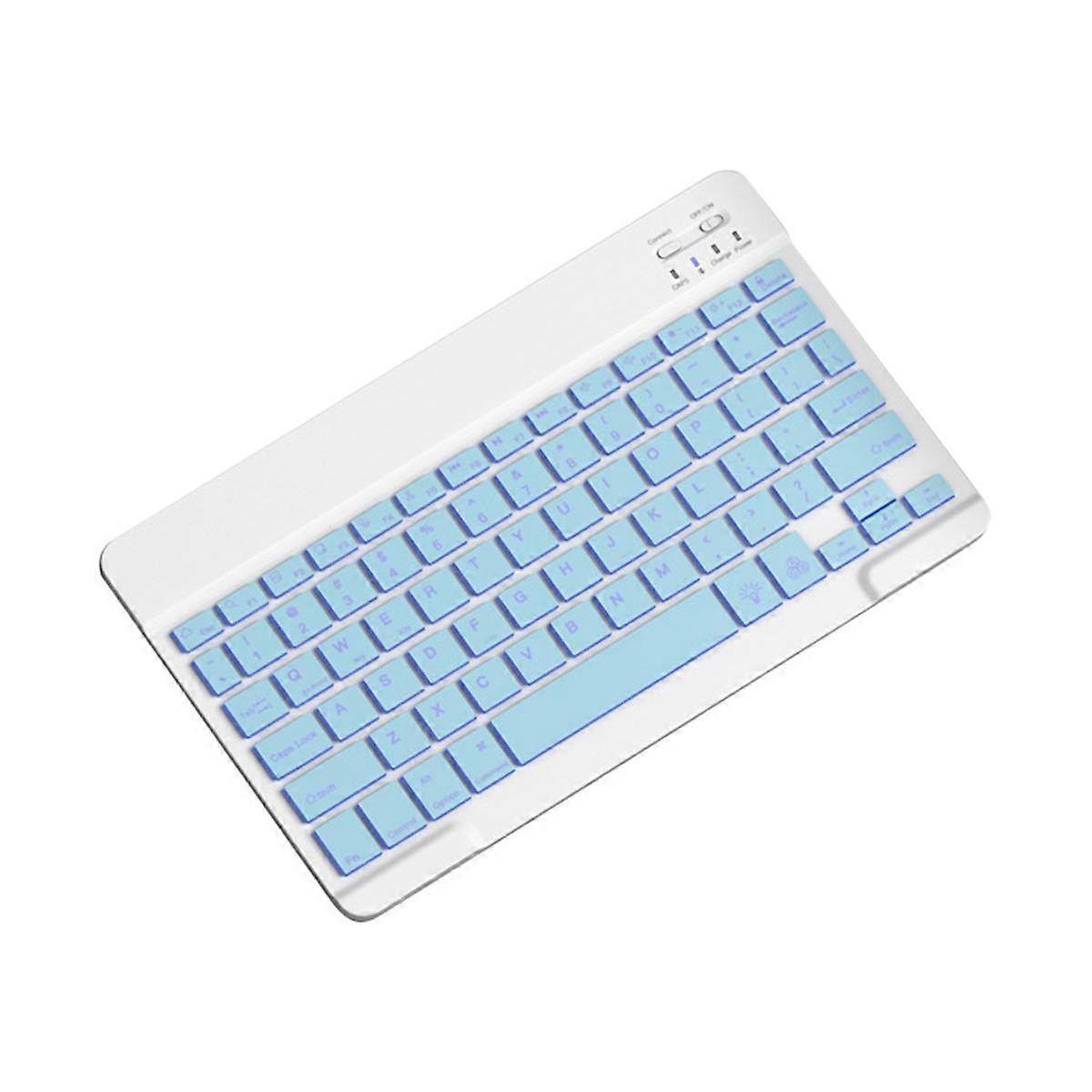 10inch Backlit Keyboard Bluetooth Protable Mini Mute Keyboard for Cell Phones Tablets and Laptops Wireless Keyboard H