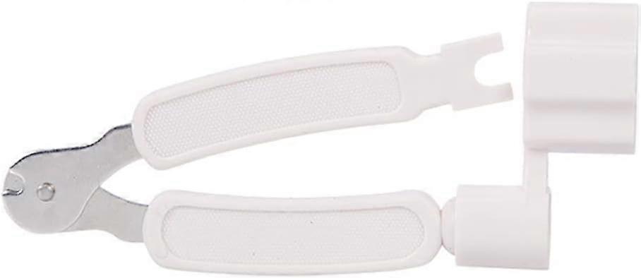 (White) 1 piece 3 in 1 guitar winder, 3 in 1 multifunctional guitar tool, winder, string cutter and puller, guitar accessories for all stringed instru