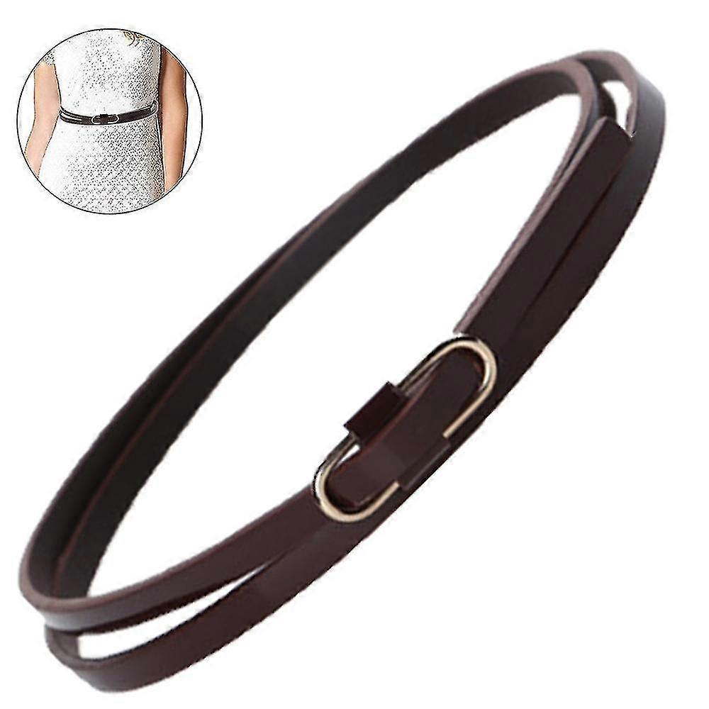 עור רזה נשים חגורה מותניים דק חגורות מותניים דק במיוחד פו מותניים חגורה עם אבזם זהב עבור מכנסי ג'ינס שמלות