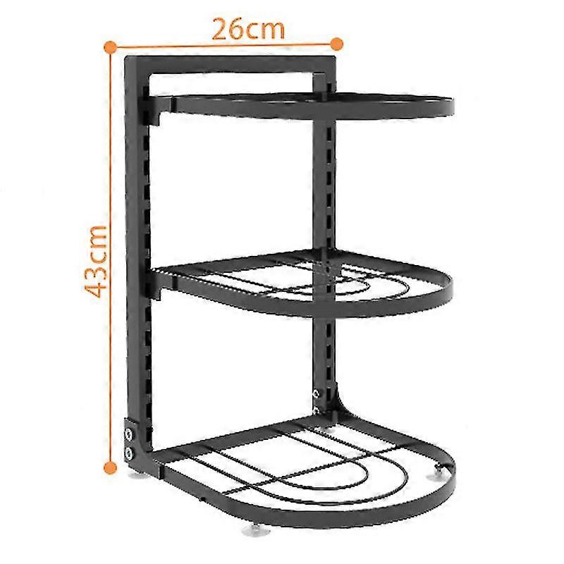 Multifunctional Carbon Steel Adjustable Height Kitchen Pots And Pans Storage Rack