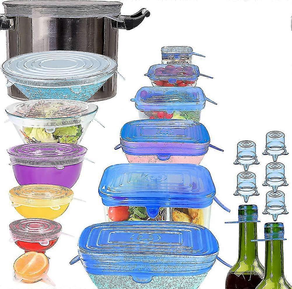 Silicone Lids, Set Of 20 Different Sizes, Stretchable Silicone Lids, Stretch