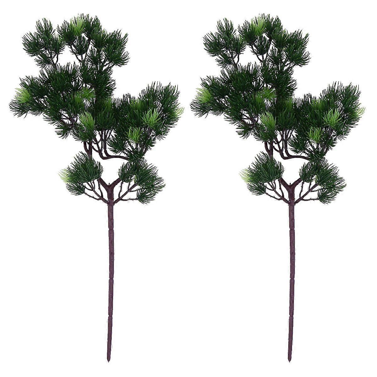 2Pcs Pine Tree Branches Artificial Plastic Beauty Pine Spring Home DIY Decoration