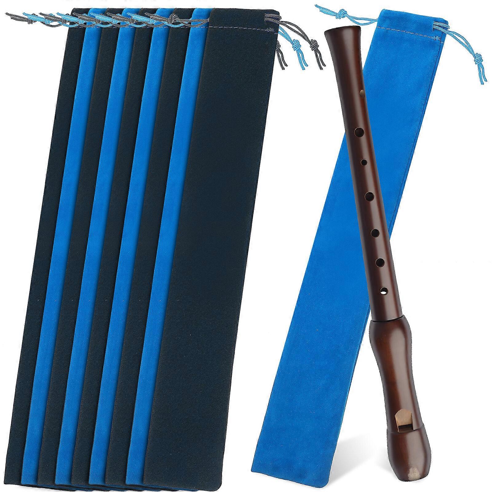 10Pcs Flute Storage Bag Harmonica Drumstick Soprano Recorder Pouch for Music Instrument
