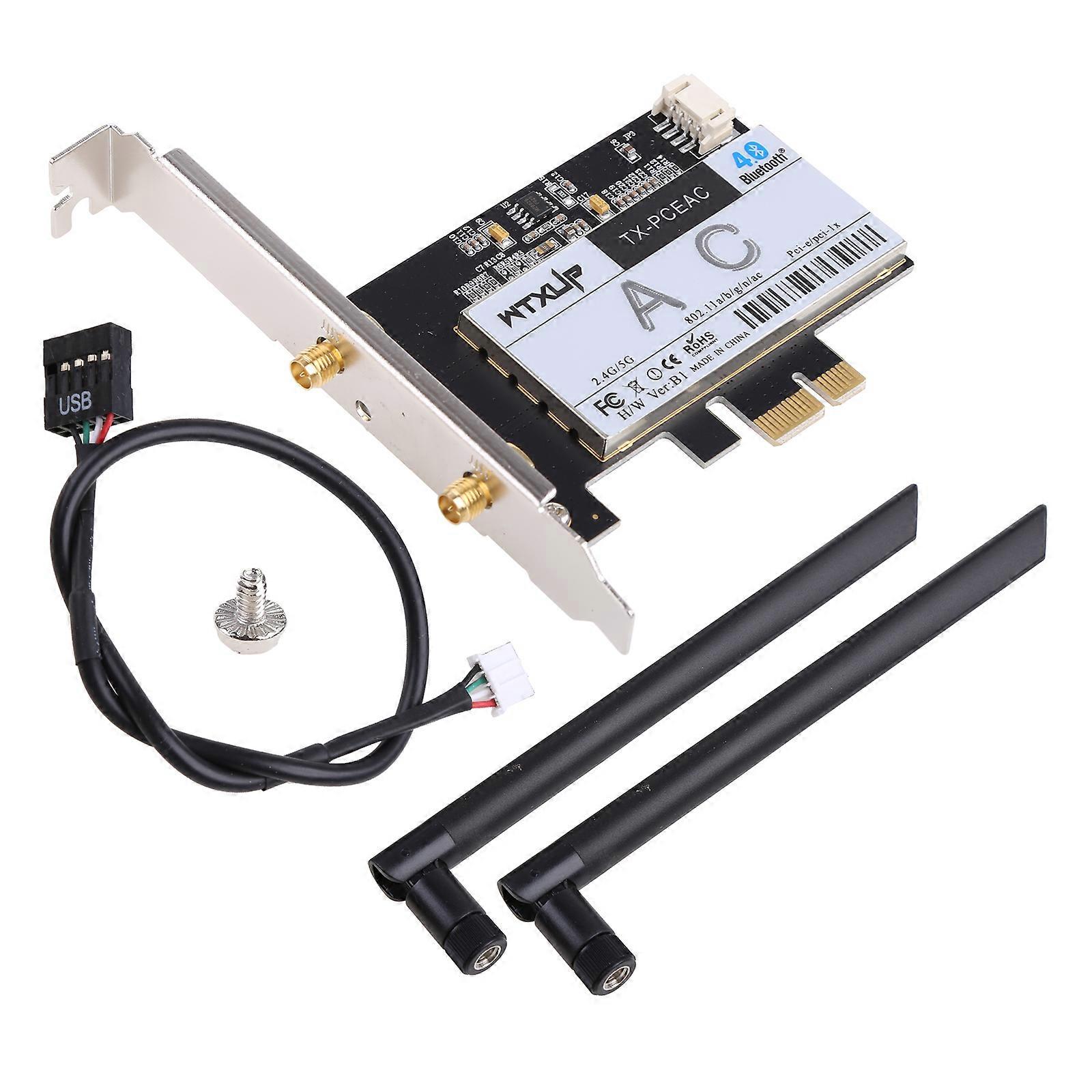 7260AC Dual Band Wifi Card 2.4g/5g Network Adapter 802.11ac BT 4.2 with Antenna