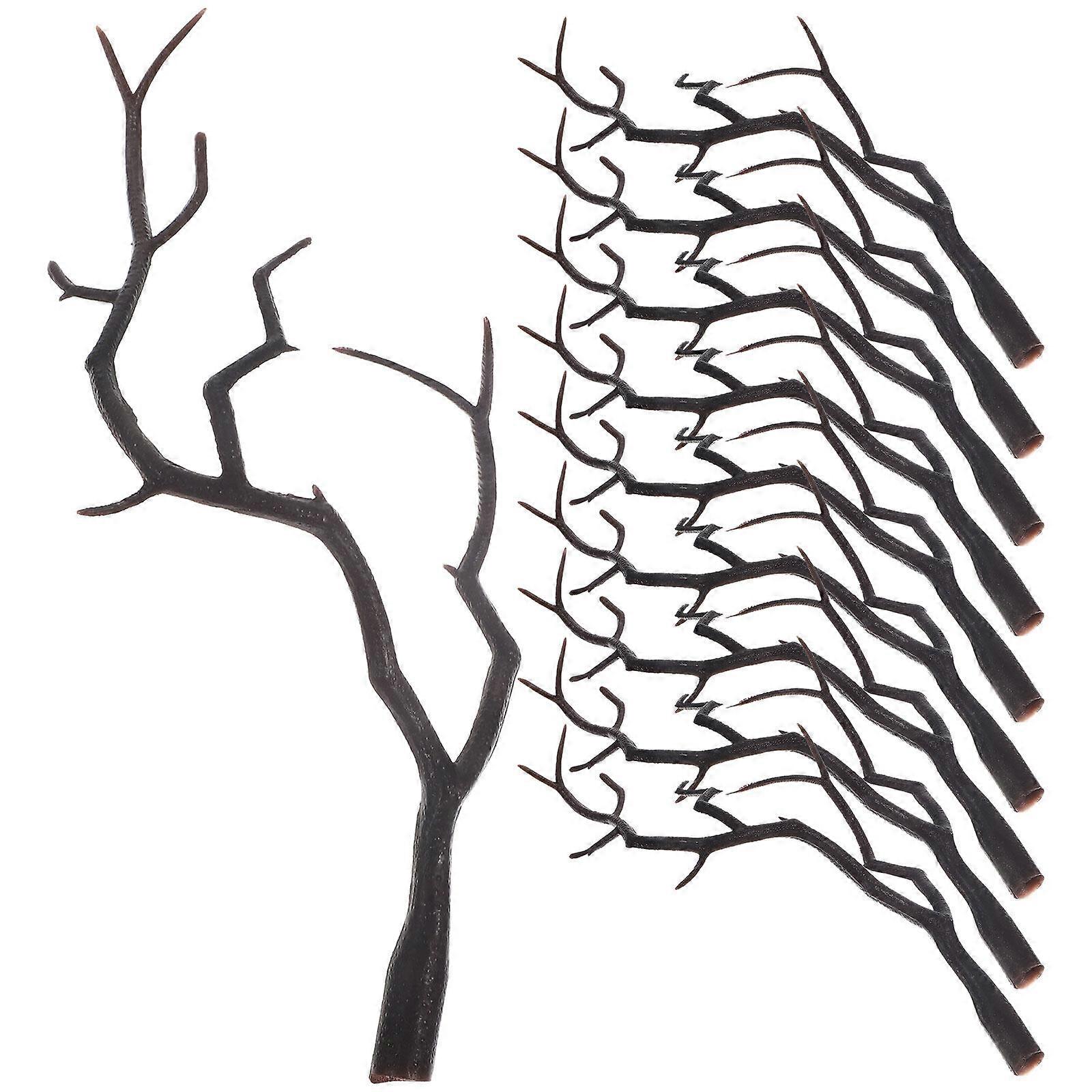 10pcs Artificial Dried Antlers Tree Branches Decorative Fake Twigs Decors
