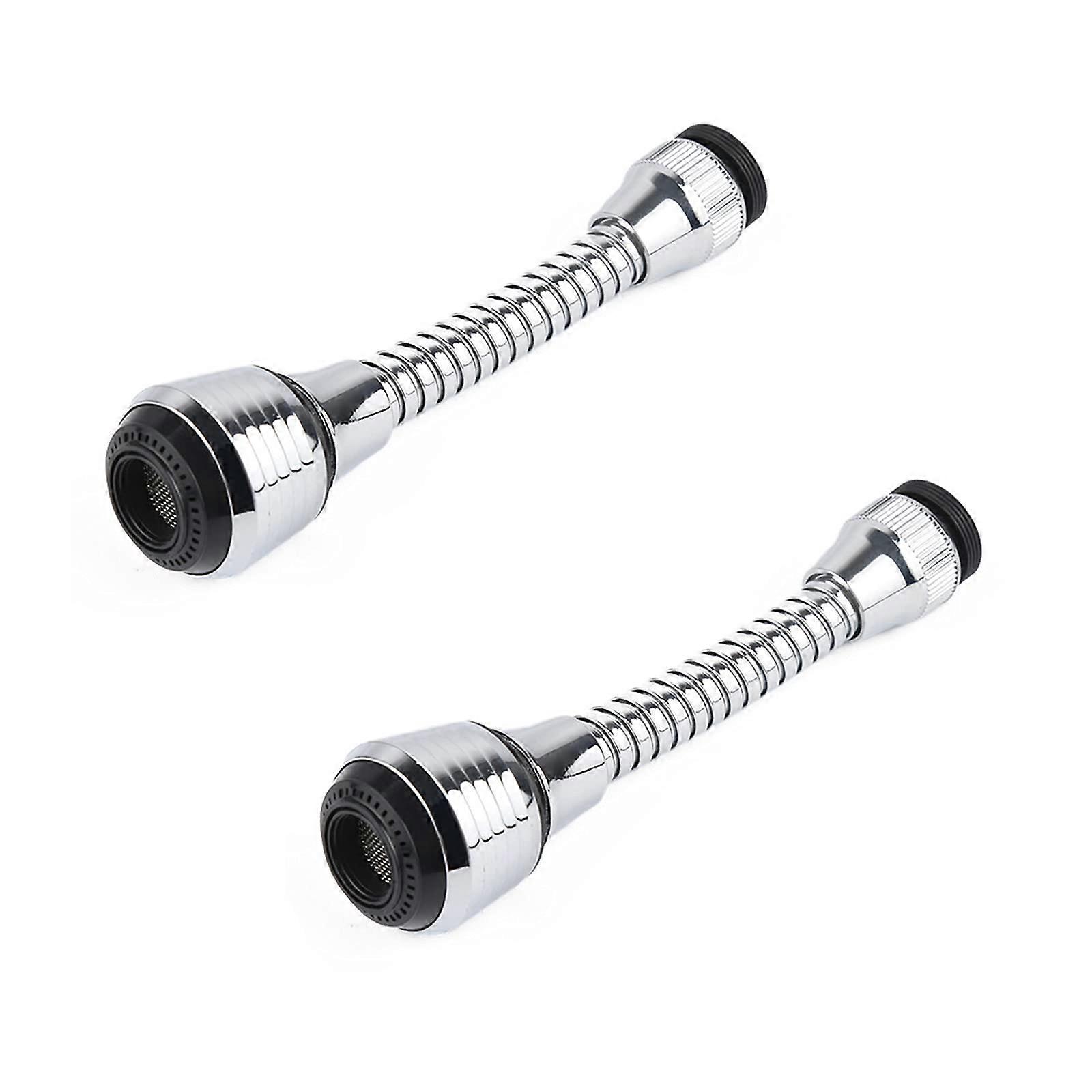 2 Pieces Flexible Faucet Aerator, Extension Sprayer Faucet, 360 Swivel Faucet Aerator, for Most Kitchen and Bathroom Faucets (2 Modes)
