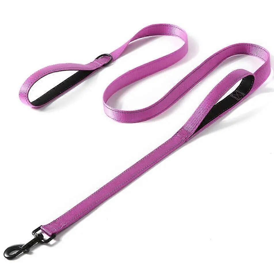 6ft Dog Leash Heavy Duty Rope Reflective Pet Training Lead Leash with Padded Double Handle Traffic Control for Large Medium Dogs