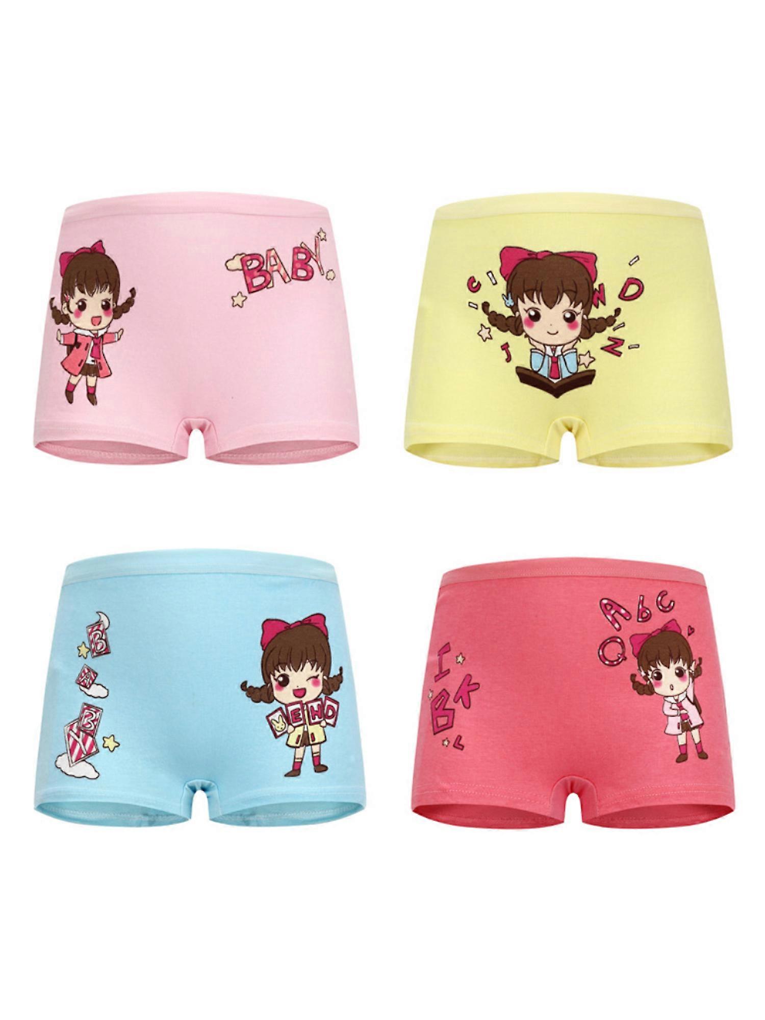 أطفال بنات أطفال ملابس داخلية كرتون طباعة قطن سراويل بوكسر ملخصات شورتات قيعان لطيفة