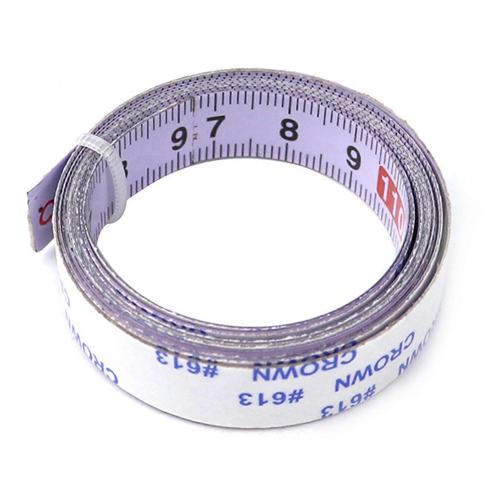 1/2/3/4/5/6m Auto-adhésif Inverse Règle De Mesure En Acier Inoxydable Ruban À Mesurer pour Tables De Scie