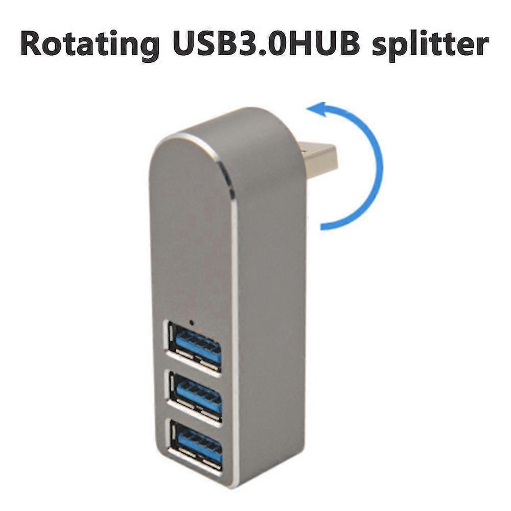 Aluminum Alloy Rotating Usb3.0 Hub Splitter Usb Hub Splitter 3 Port Usb 3.0 Hub Extension Betterlifefg