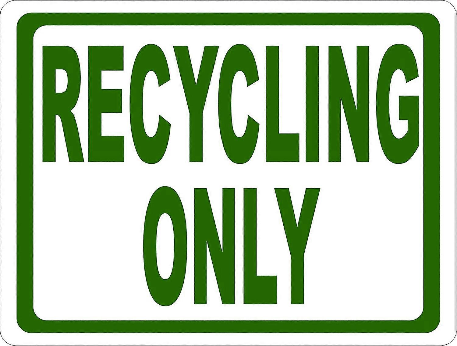 resirkulering eneste tegn. 12x18 Metall.