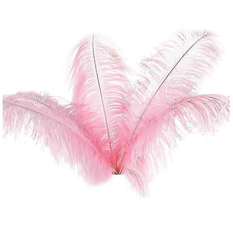 2023 Nieuwe 10 stuks natuurlijke struisvogelveren bruiloftsfeest decoratie roze 20-25cm snel