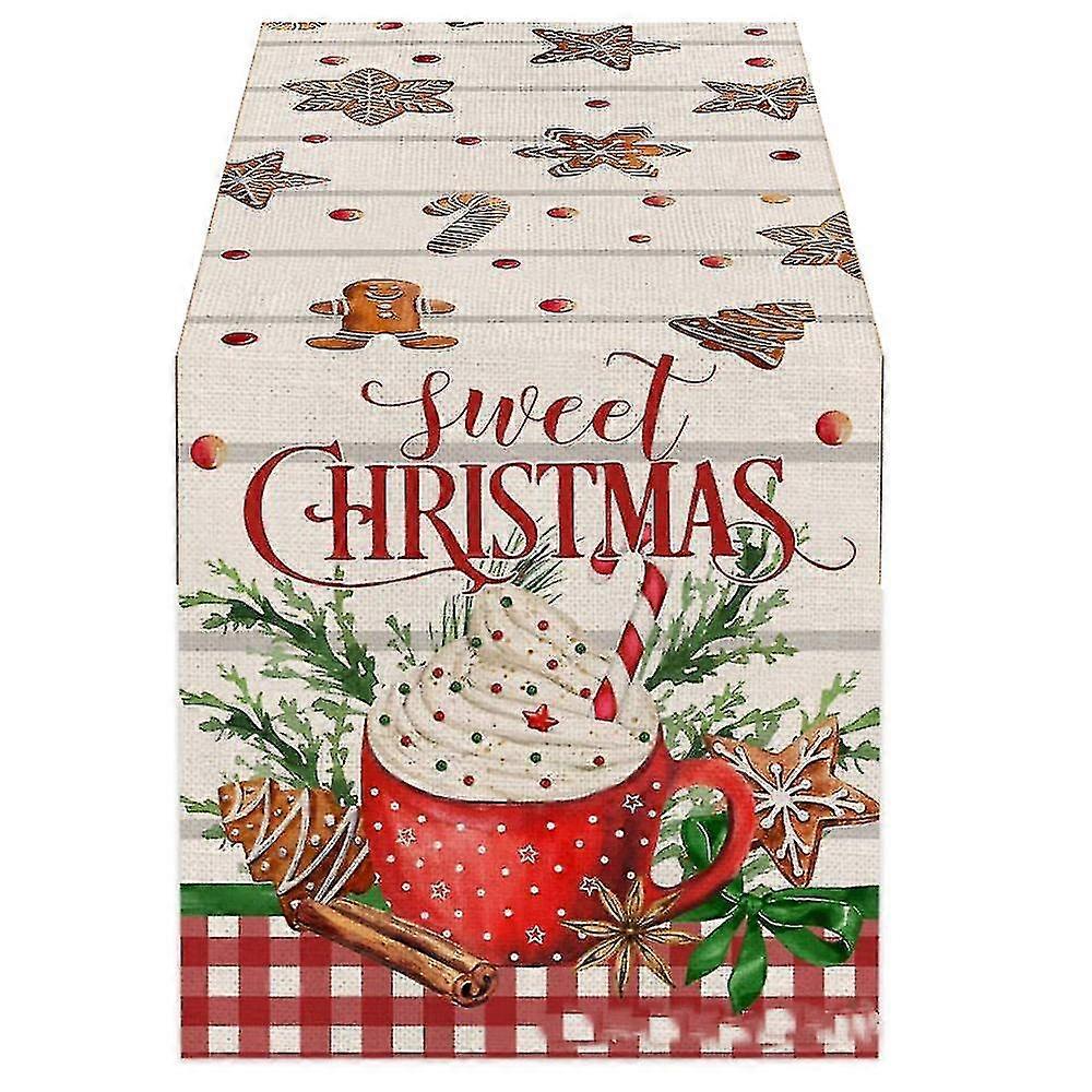 Christmas Table Flag - Linen Table Mat For Festive Decoration