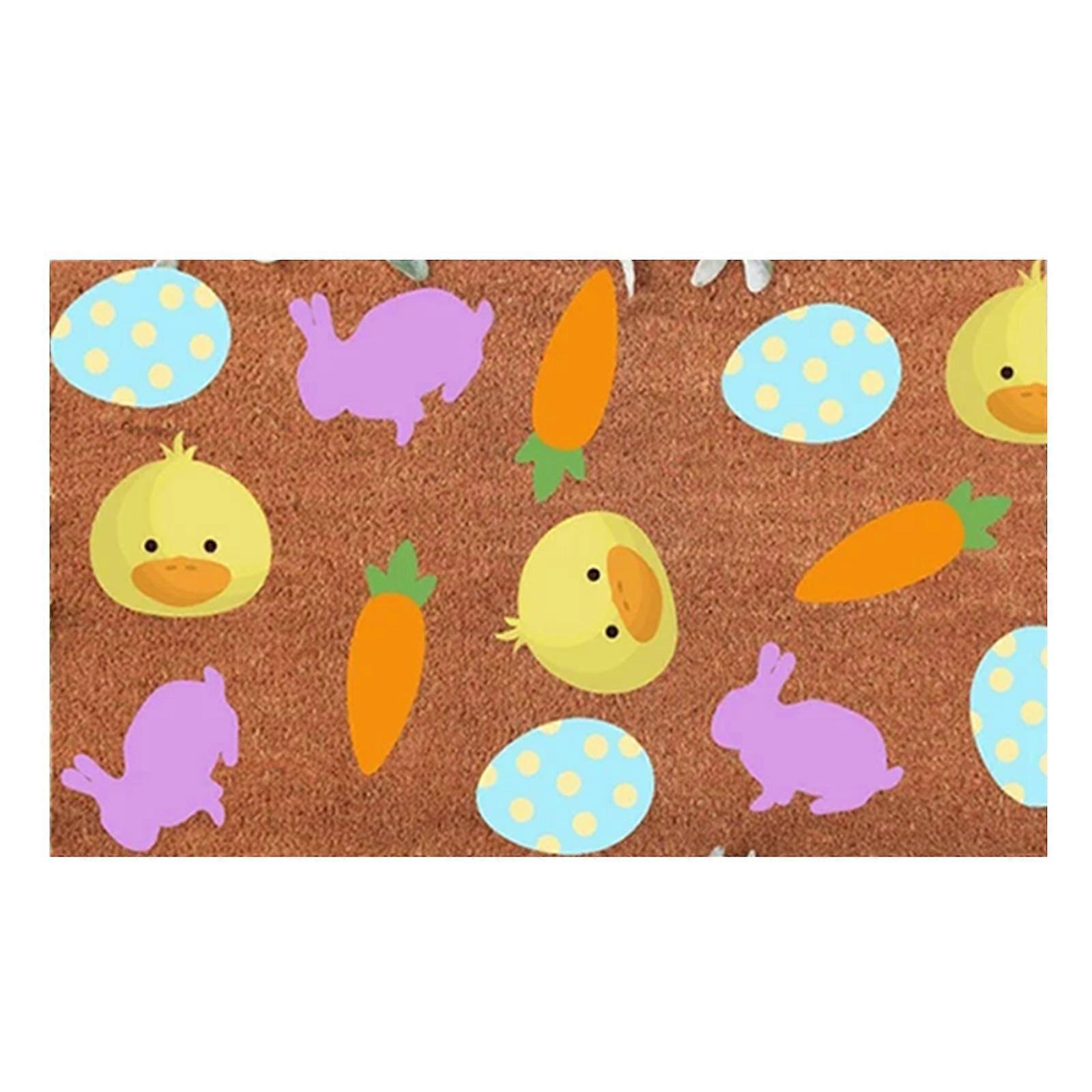 Bath Rug Multicolor Bathroom Polyester Creative 40x60x1cm Easter Home Decoration Bedroom Practical Door Mat