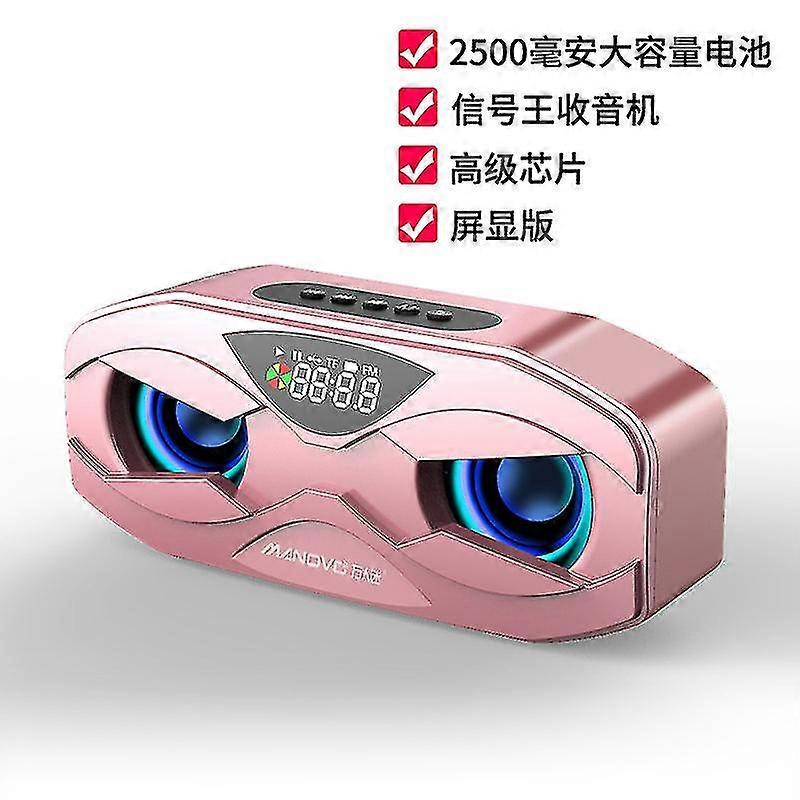 Wireless Bluetooth Speaker With Dual Speakers With Colorful Led Lights(gold)