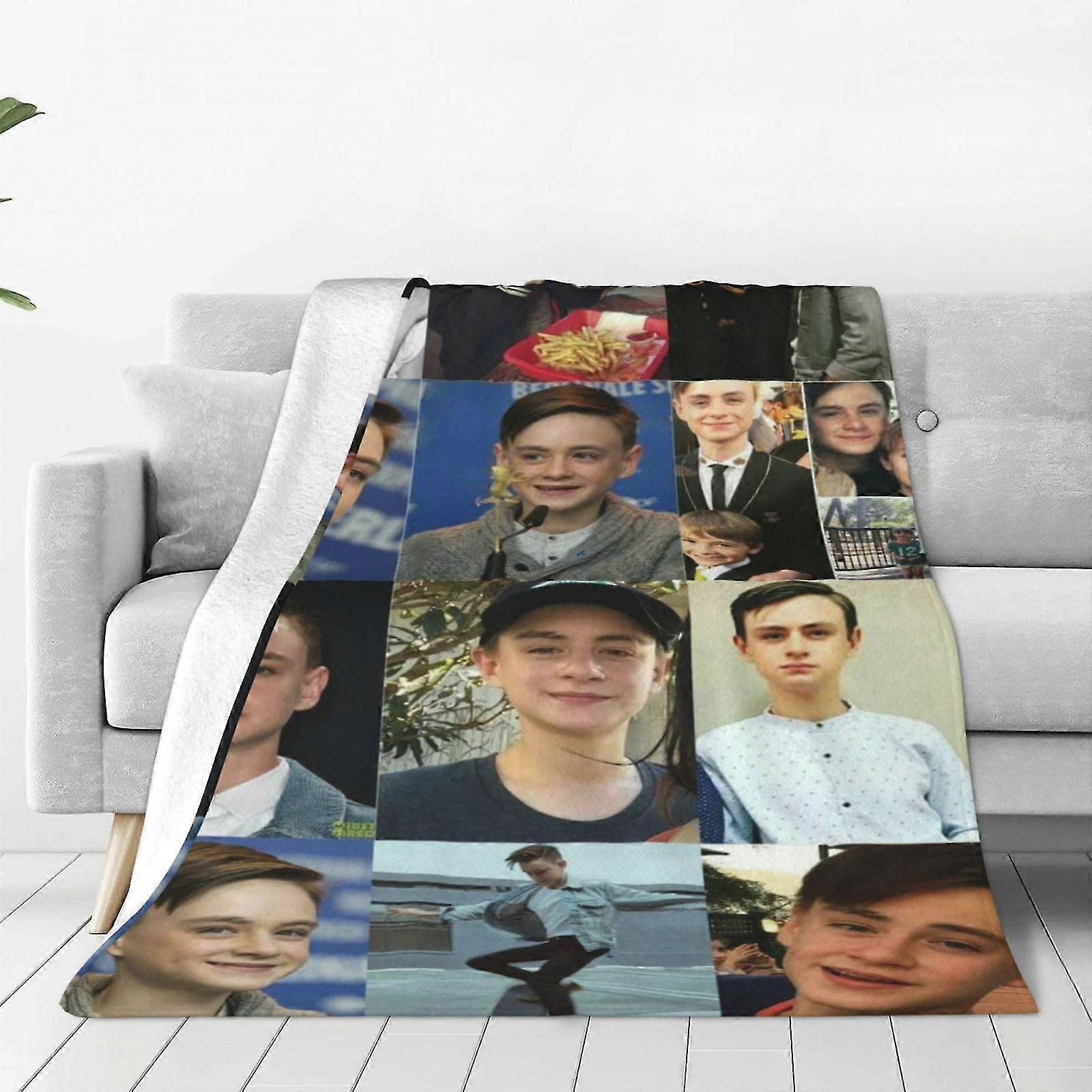 t3031 Blanket Vikakiooze  Fleece Throw Blanket for Couch Soft Warm Plaid Fleece Bed Blanket Large Mesh Flannel Blanket bn3031