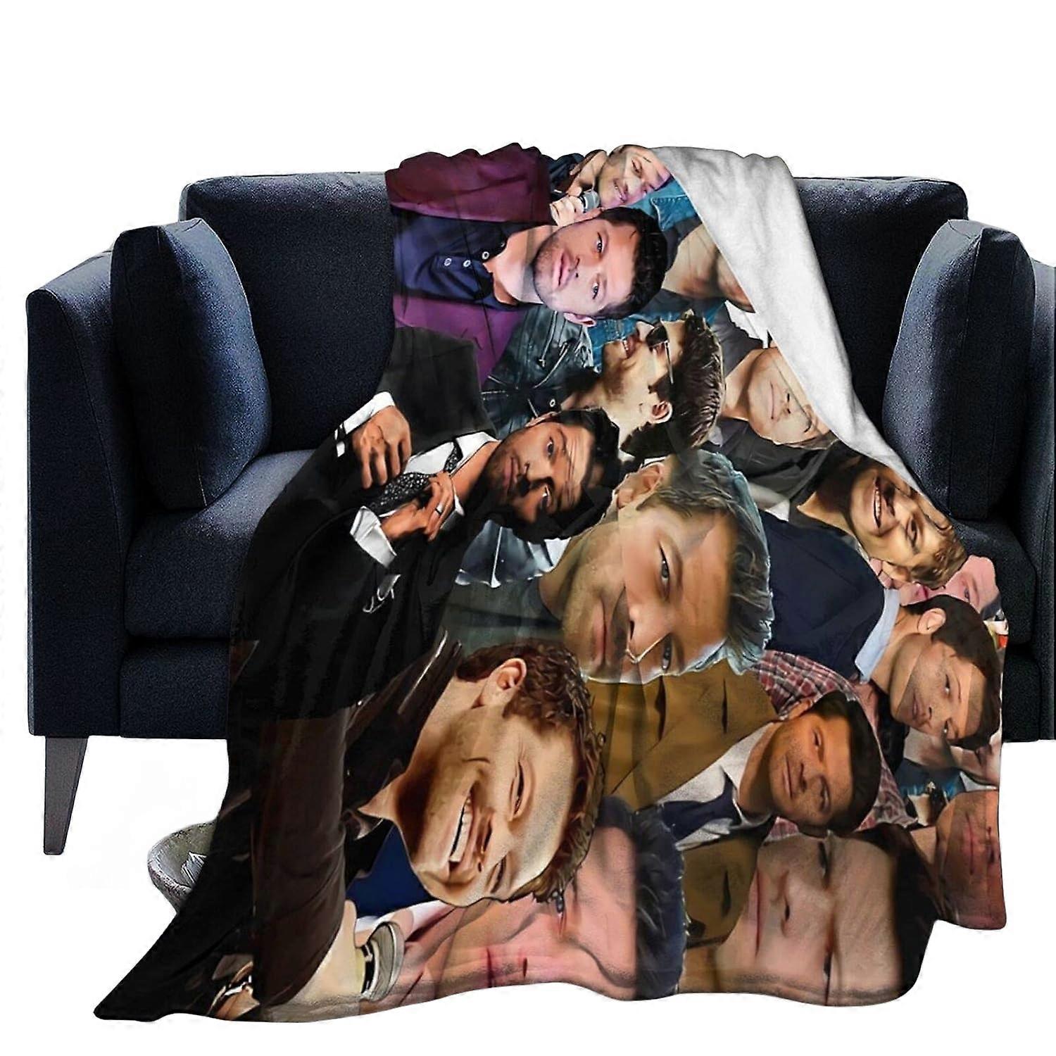 Blankets Misha Collins Soft and Comfortable Warm Fleece Fluffy Plush Throw Blankets Yoga Blankets Beach Blanket Picnic Blankets for Sofa Bed Camping T