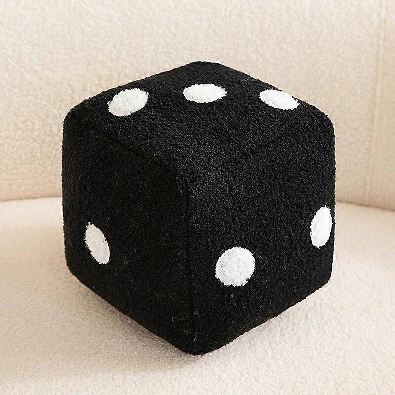 Hot Creative Funny Simulation Dice Plush Pillow Cubic Cube Pendant Dolls Stuffed Soft Sofa Back Cushion Home Decor