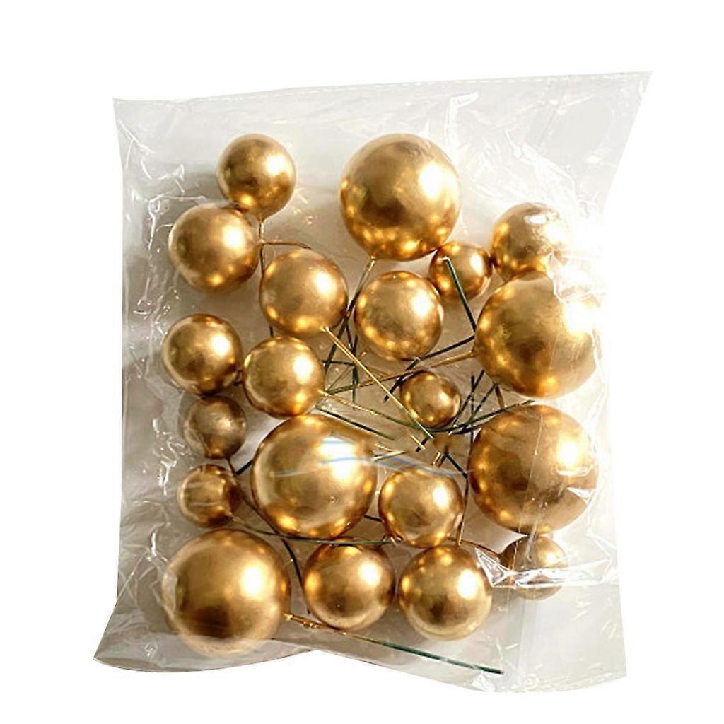 20pcs Cake Topper Ball Shaped Cake Insert DIY Cupcake Toppers Foam Cake Picks