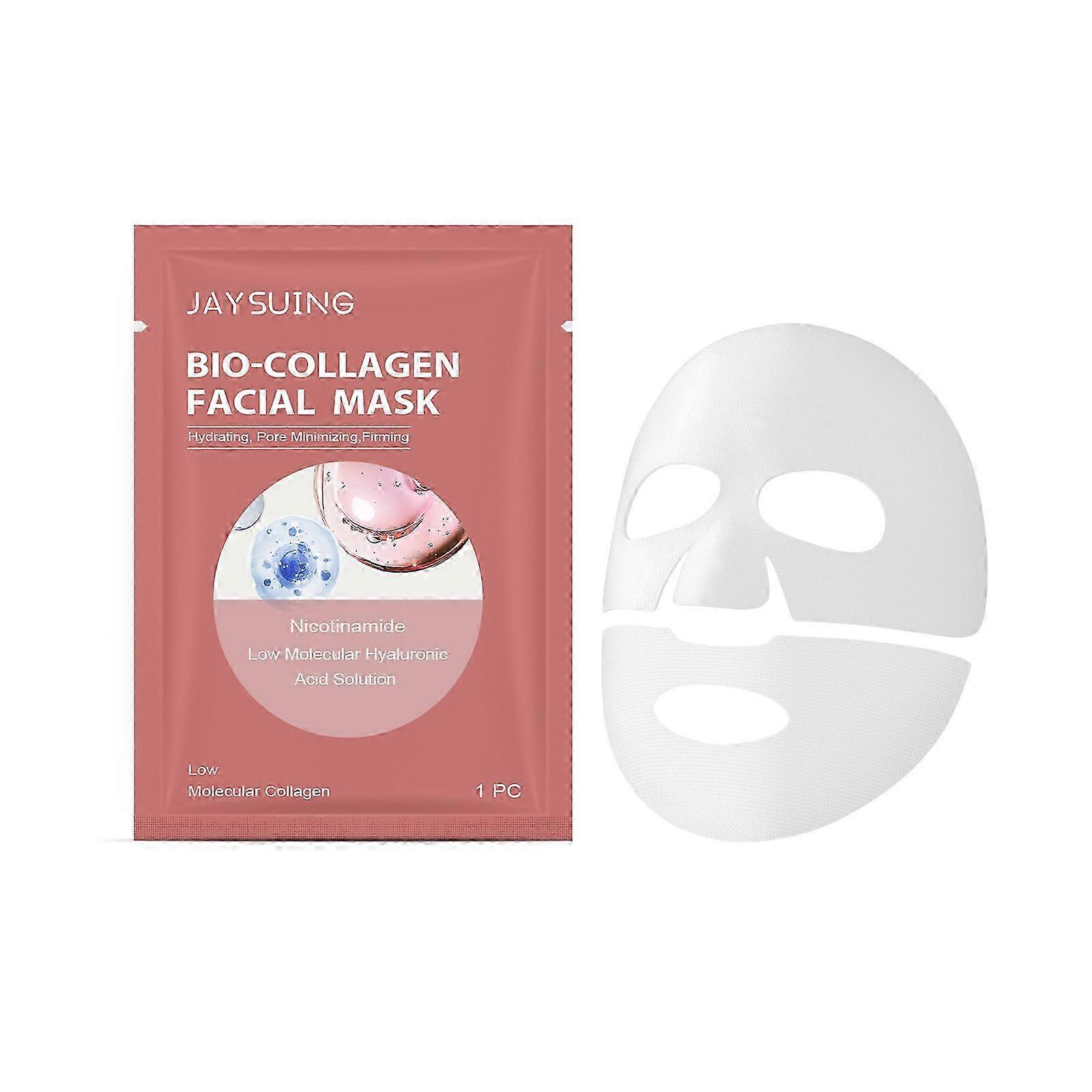 Jaysuing Collagen Tightening Facial Mask Improves Skin Elasticity Smoothen Fine Wrinkles And Wrinkles Keep Moisturizing -