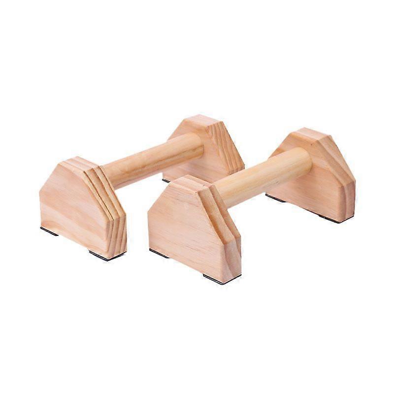 Wooden Parallel Bars Push-up Bars, Joint-friendly Beech Wood Aerobics Equipment for Home Use, Suitable for Floor, Set of 2