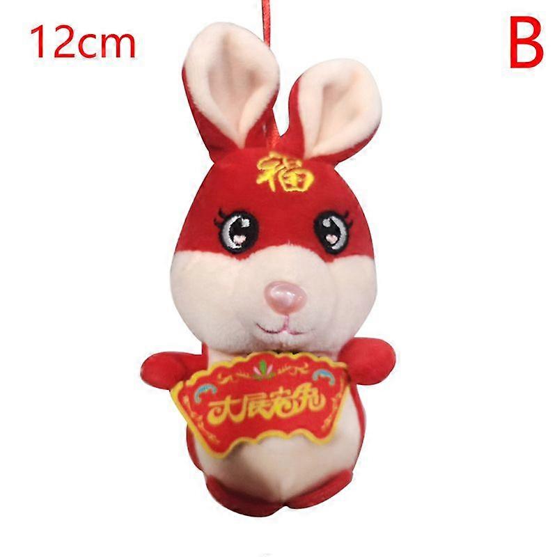 1Pc 2023 Rabbit Year Mascot Plush Toy Natal Year Auspicious Doll Rabbit Toy