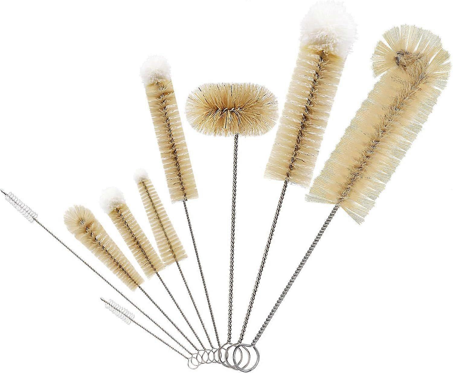 9pcs Bottle Brushes, 9 Sizes Long Handle Tube Brushes, Pipe Cleaning Brush, for Narrow Neck Beer or Wine Bottles, Water Bottle, Baby Bottle Kettle Key