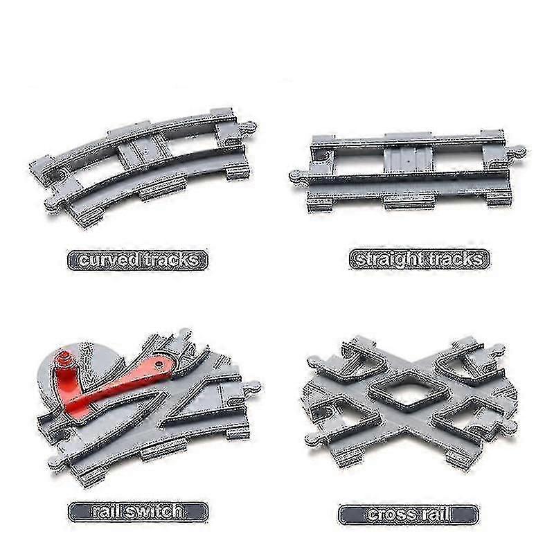 Duplo Train Tracks Blocks Crossover Parts Railway Switch Building Bricks Gift