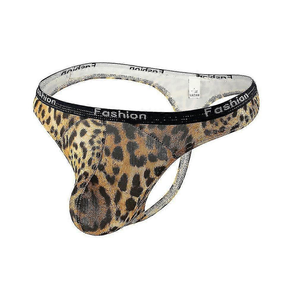 Männer Sexy Leopard Slip T-Rücken G-String String Strings Unterwäsche Unterhose
