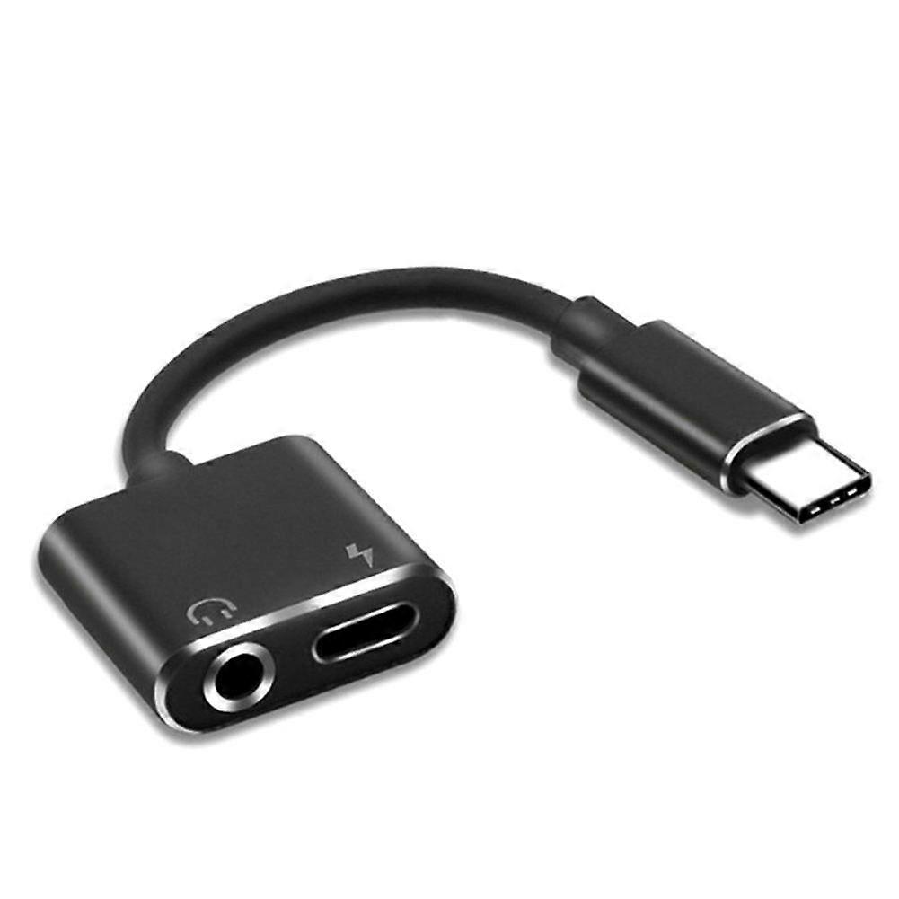 2 in1 Type-C to 3.5mm Headphone Jack Adaptor/Connector Charger, Earphone Aux Audio & Charge Adaptor