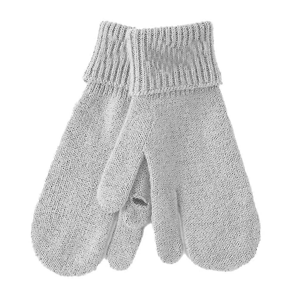 Winter Gloves Women , Warm Wool Knitted Fingerless All -inclusive Gloves With Touch Screen Fingers