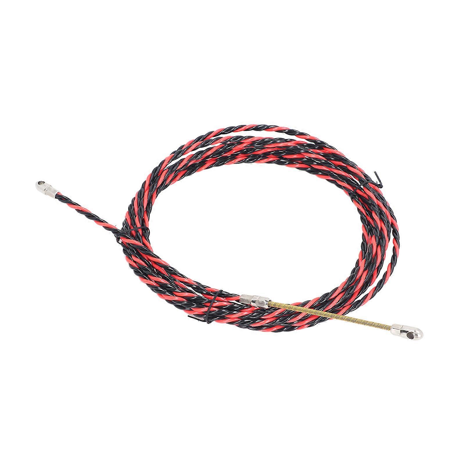Electrical Spring Wire Threader Fish Tape Manual Cable Puller Tool Electrician Threading Device 5m