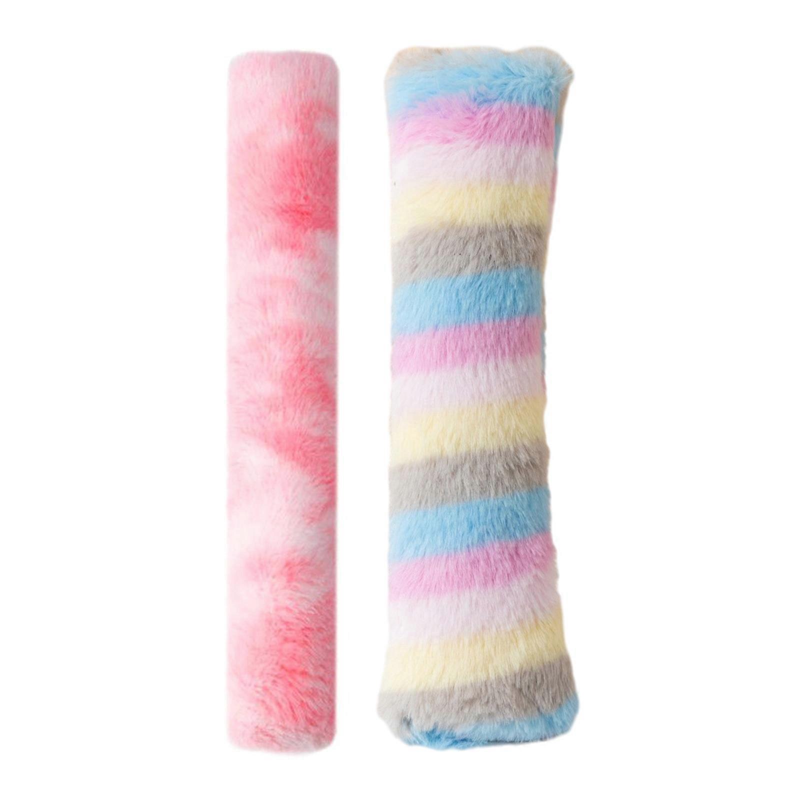 2pcs Plush Cat Pillow Toy Filled Catmint Tie Dye Color Playing Toy for Cat Interactive Pillow Cat Indoor Cuddling Toy Pink and colorful