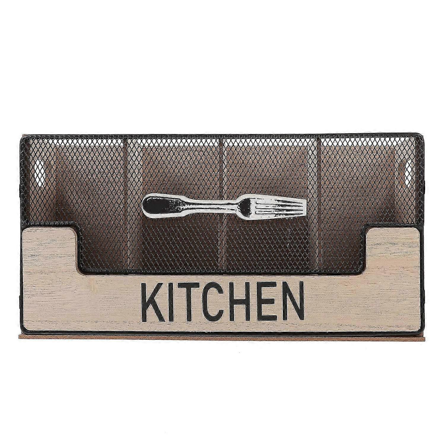 Kitchen Cutlery Holder Countertop Tableware Storage Box Multi-grid Spoon Fork Straw Organizer