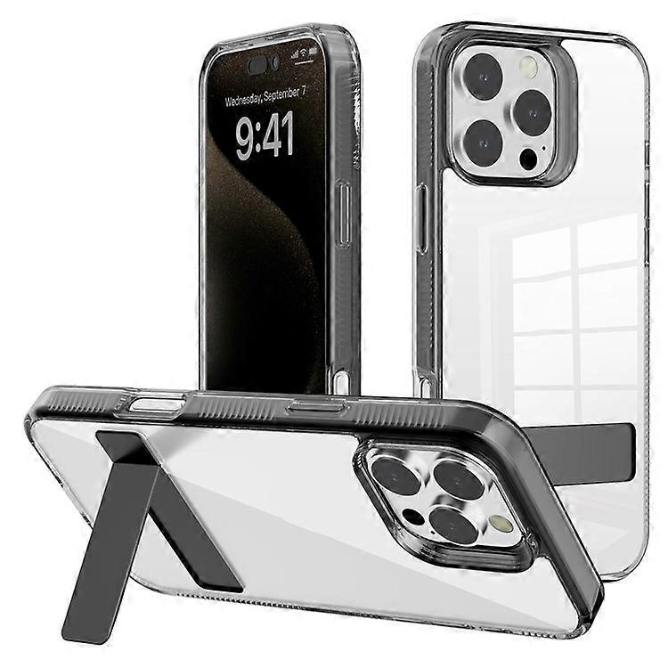 G Style Compatible For iPhone 16 Pro Max Case Kickstand TPU + PC Clear Phone Cover