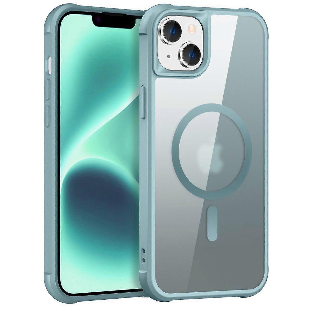 IPhone 14 Plus Case,Compatible With MagSafe,Military-Grade Protection,Build in Kickstand-Light Blue