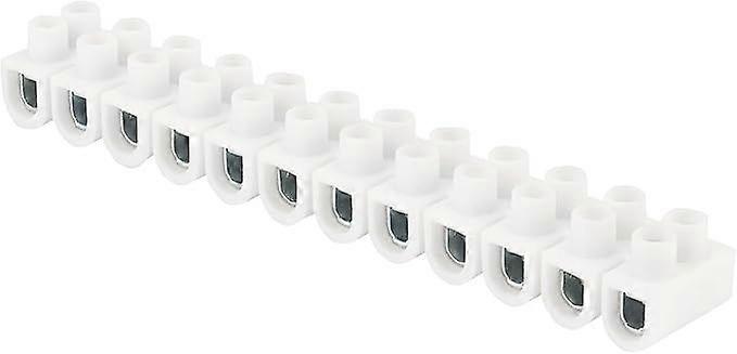 Electrical Terminal Blocks | Terminal Electrical Connection Barriers | Quick Connector Clamp Terminal for Electric Cable | 6mm Strip | White Bulk |