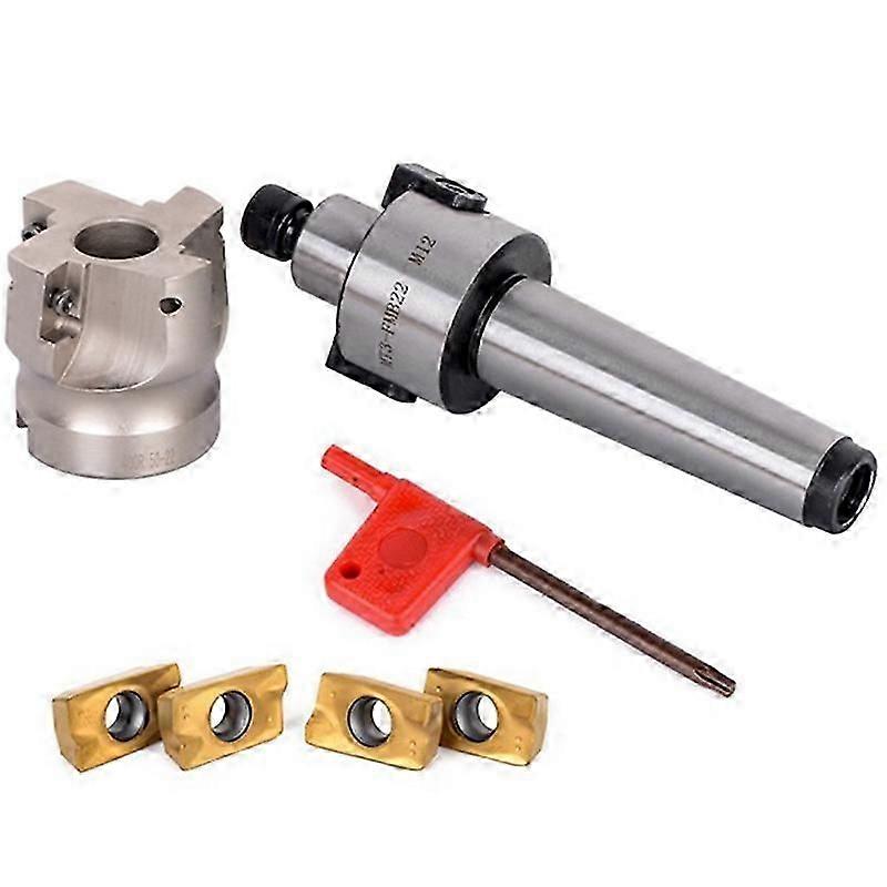 MT3 FMB22 Tool Holder 400R 50mm End Face CNC Milling Cutter 4 APMT1604 Carbide Insert Set