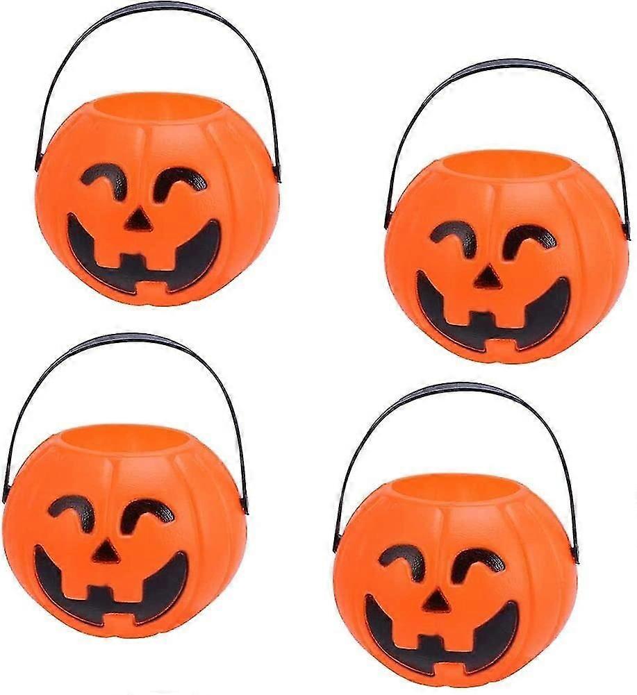 4pcs Halloween Pumpkin Shaped Candy Bucket