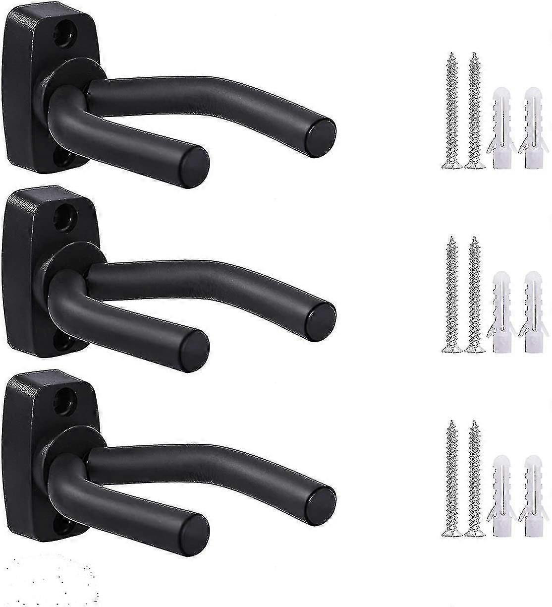 Guitar Hook Wall Mount Guitar Hanger Bracket With Screws,3pcs