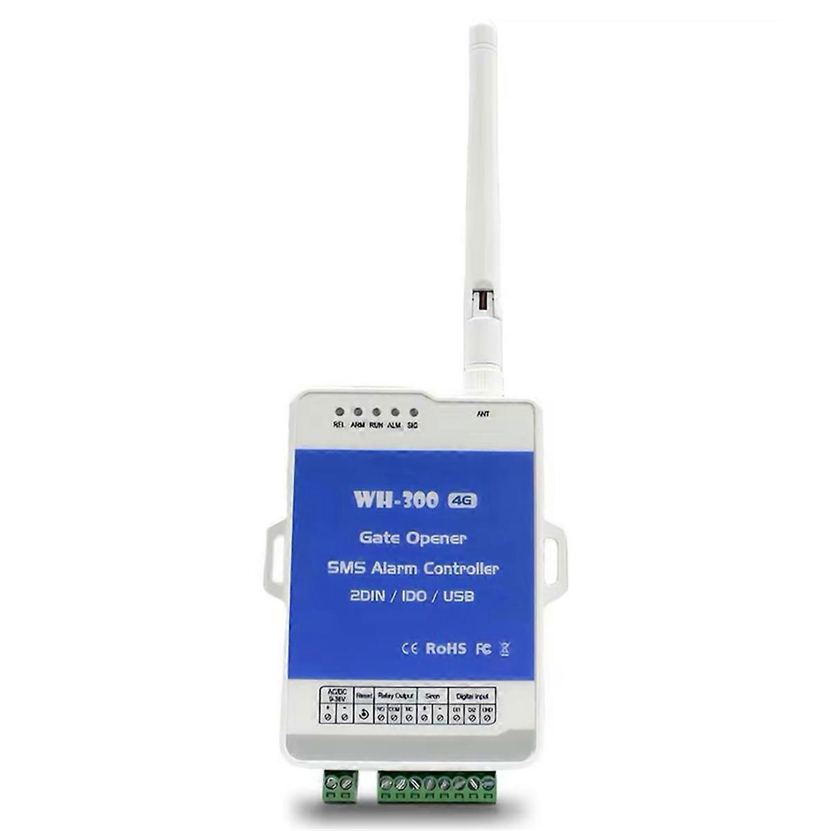 4G GSM WH-300-US Gate Door Opener Relay Switch Remote Controller Supports Remote Wireless Alarm wit
