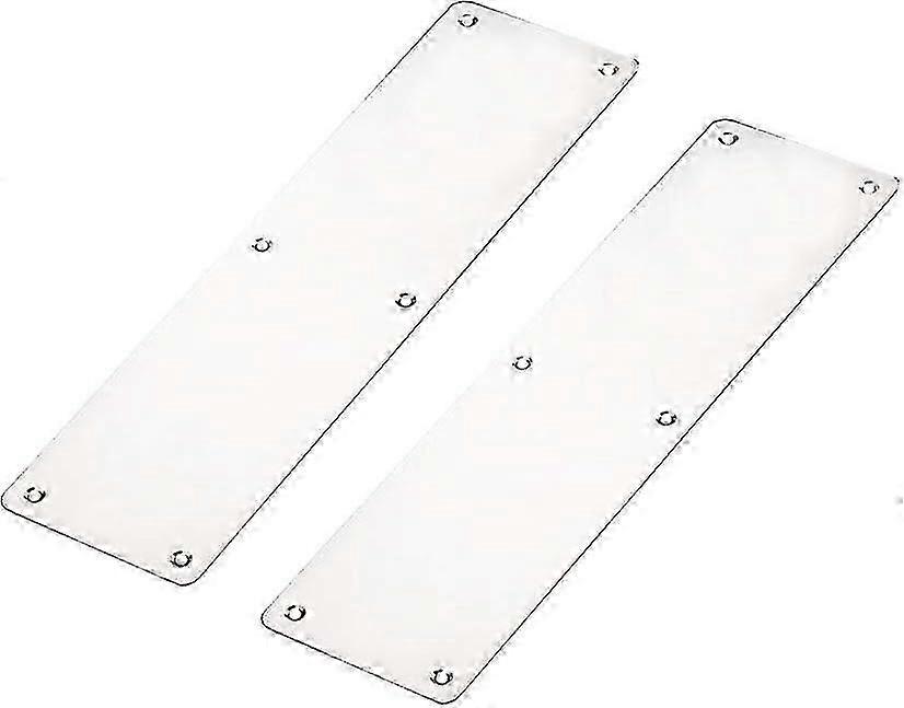 لوحة ركلة إصبع الباب ، 2 × لوحة إصبع باب النار ، لوحة الدفع 300 × 80 مم نحى الفولاذ المقاوم للصدأ ركلة الباب / حماية الباب السفلي مع مسامير ، S